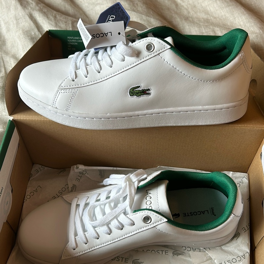 Lacoste white and green sneakers NEW - MENS 7.5